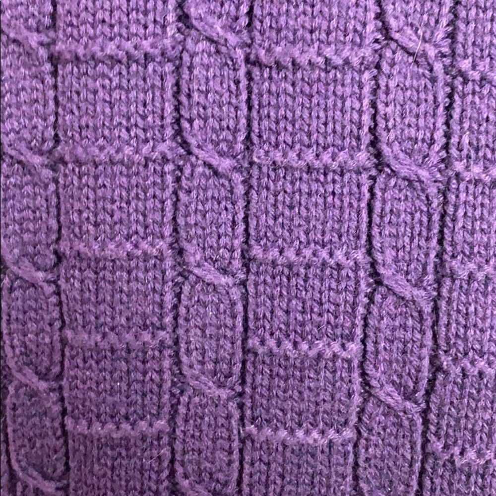 Leo & Nicole purple open front w pockets sweater - Picture 6 of 9